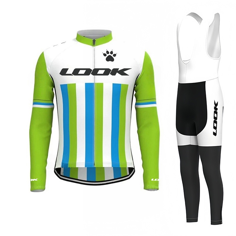 Mountain Biking Outfit - LOOK Bisiklet Forması, Erkek Uzun Kollu