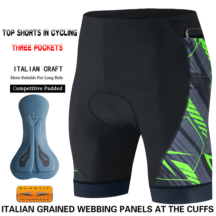 Mountain Biking Outfit - 3 cepler erkek bisiklet şortları MTB