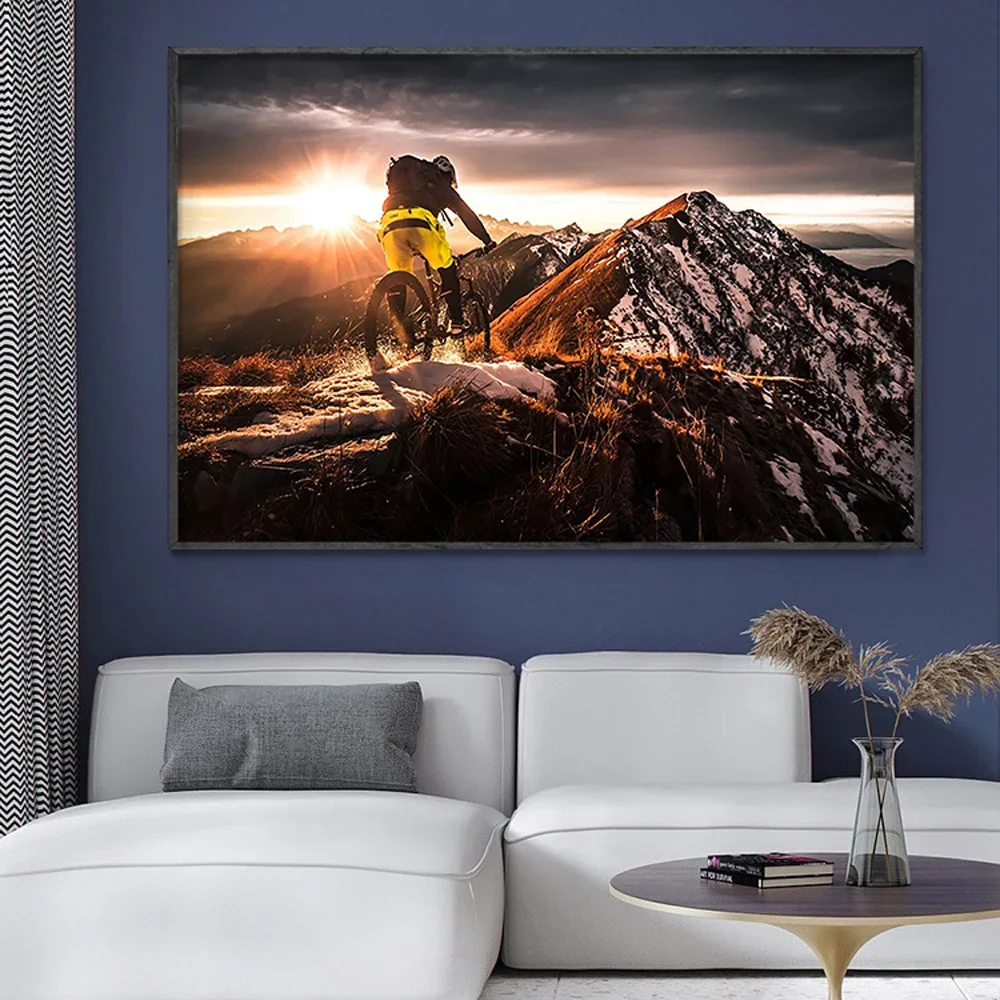 Mountain Biking Movies - SP080 İpek Kumaş Duvar Posteri Dağ