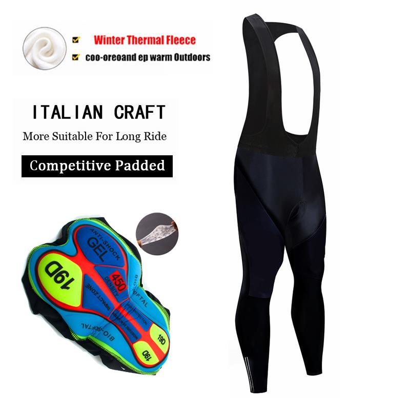 Mountain Biking Pants For Men - Tüm siyah bisiklet Bib pantolon kış