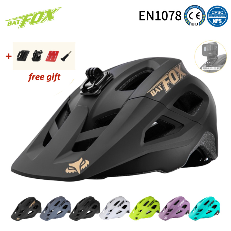 Mountain Biking Gear For Men - BATFOX Dağ Bisikleti Kaskı Spor Kamerası