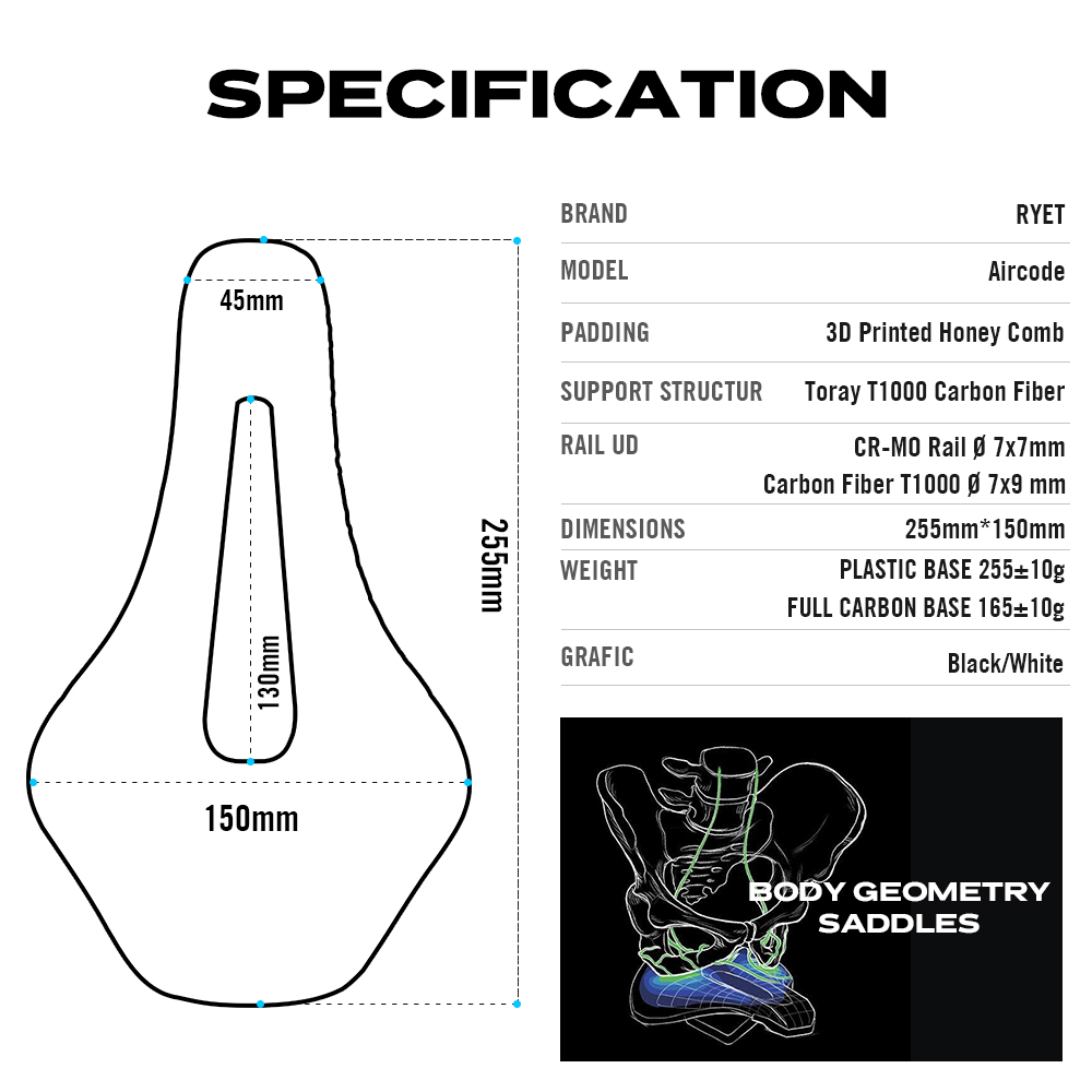 RYET 3D Baskılı Bisiklet Eyer  - Mtb Saddle Lightweight incelemesi ve fiyatı