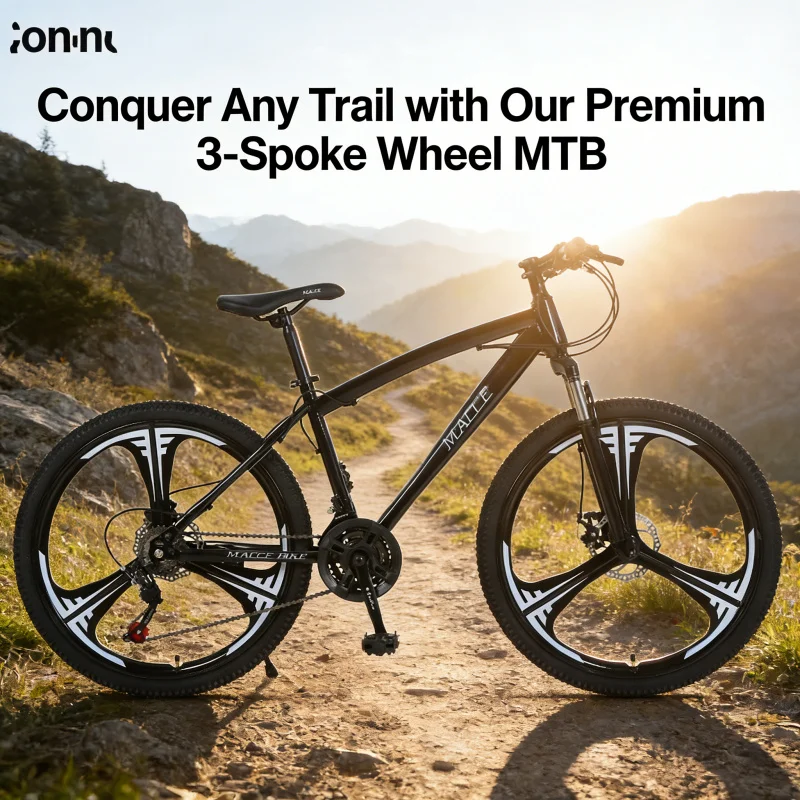 Siyah 24 inç Üç Bıçaklı Dağ Bi - Mountain Biking Usa incelemesi ve fiyatı